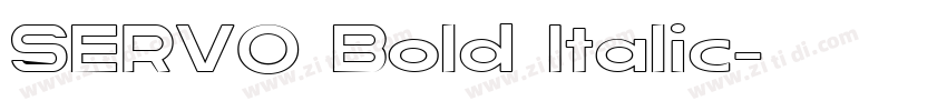 SERVO Bold Italic字体转换